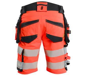 112016485599 Blaklader High Vis Shorts 4-Wege-Stretc High Fis rot schwarz_1.jpg